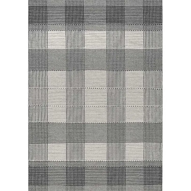 Kirklands Home Area Rugs|Plaid Emily Henderson x RugsUSA Area Rug, 3x5 Gray