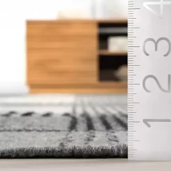 Kirklands Home Area Rugs|Plaid Emily Henderson x RugsUSA Area Rug, 3x5 Gray