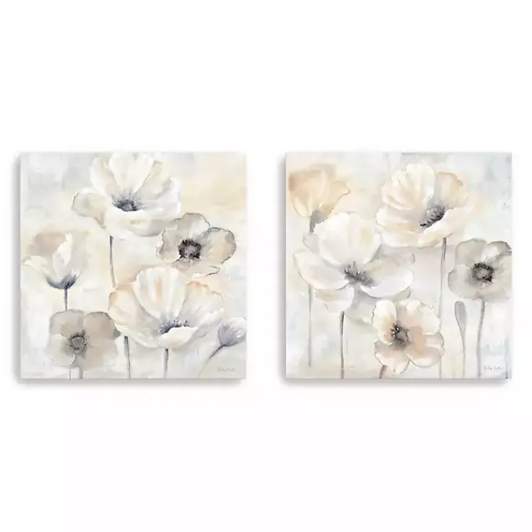 Kirklands Home Canvas Art|Poppy Garden 2-pc. Canvas Art Set, 40x40 in. Gray