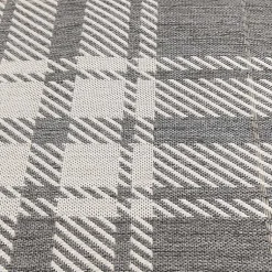 Kirklands Home Outdoor Rugs|Priya Plaid Indoor/Outdoor Area Rug, 5x7 Gray