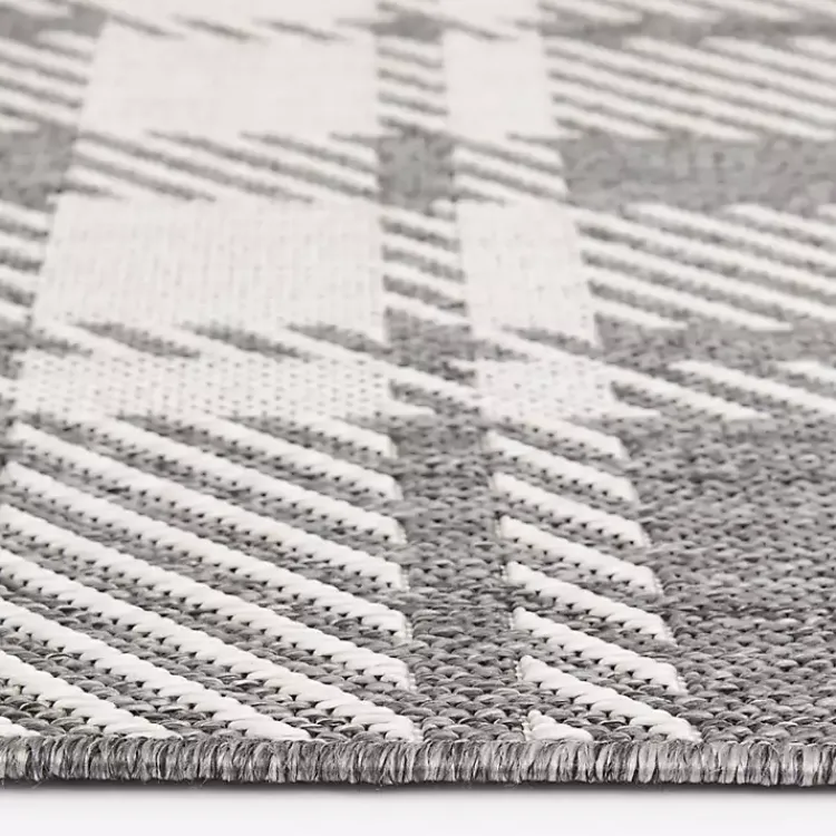 Kirklands Home Outdoor Rugs|Priya Plaid Indoor/Outdoor Area Rug, 5x7 Gray