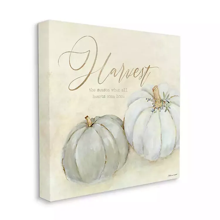 Sale Gray Pumpkins Autumn Harvest Canvas Art Print Fall