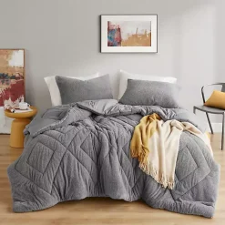 Kirklands Home Comforters|Quilted Teddy 3-pc. Full/Queen Comforter Set Gray