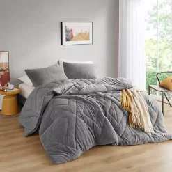 Kirklands Home Comforters|Quilted Teddy 3-pc. King Comforter Set Gray