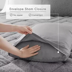 Kirklands Home Comforters|Quilted Teddy 2-pc. Twin Comforter Set Gray