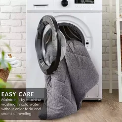 Kirklands Home Comforters|Quilted Teddy 2-pc. Twin Comforter Set Gray