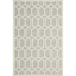 Kirklands Home Outdoor Rugs|Gray Raised Honeycomb Indoor/Outdoor Area Rug, 7x9