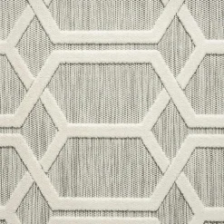 Kirklands Home Outdoor Rugs|Gray Raised Honeycomb Indoor/Outdoor Area Rug, 7x9