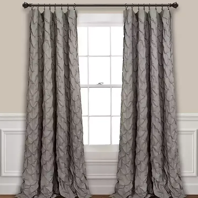 Kirklands Home Curtains & Drapes|Ravello Pintuck Curtain Panel, 84 in. Gray