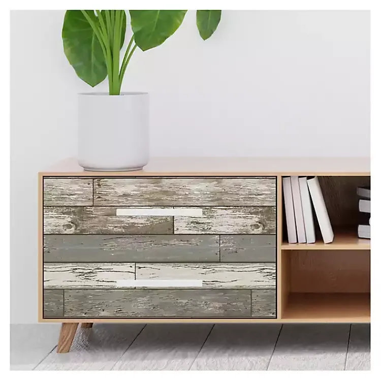 Kirklands Home Wall Murals & Wallpaper|Gray Reclaimed Wood Peel & Stick Wallpaper