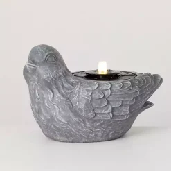 Kirklands Home Garden Decor|Resin Bird Outdoor Fountain Gray