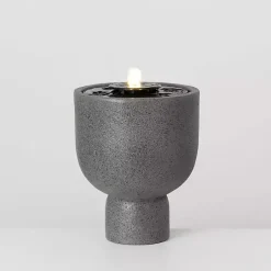 Kirklands Home Garden Decor|Resin Pedestal Outdoor Fountain, 13 in. Gray
