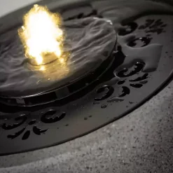 Kirklands Home Garden Decor|Resin Pedestal Outdoor Fountain, 13 in. Gray