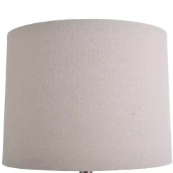 Kirklands Home Table Lamps|Gray Ribbed Ceramic Table Lamp Ivory