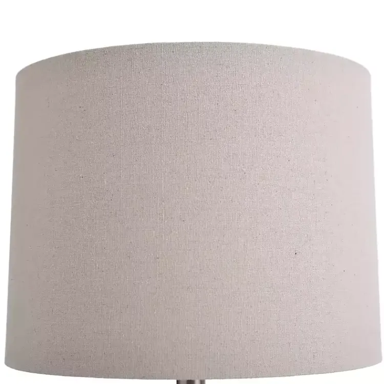 Kirklands Home Table Lamps|Gray Ribbed Ceramic Table Lamp Ivory