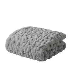 Ruched Faux Fur Throw Blankets & Throws