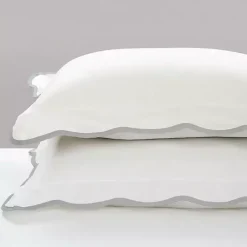 Kirklands Home Comforters|Gray Scalloped Edge 3-pc. Full/Queen Comforter Set