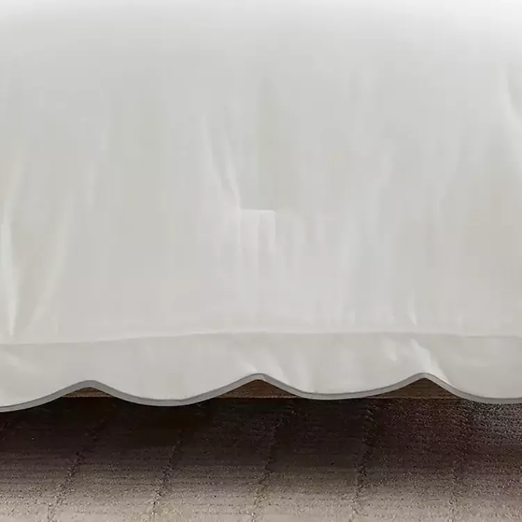 Kirklands Home Comforters|Gray Scalloped Edge 3-pc. Full/Queen Comforter Set