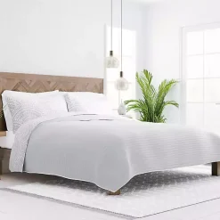 Kirklands Home Quilts|Gray Scalloped Reversible 2-pc. Twin Quilt Set