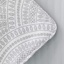 Kirklands Home Quilts|Gray Scalloped Reversible 3-pc. Queen Quilt Set