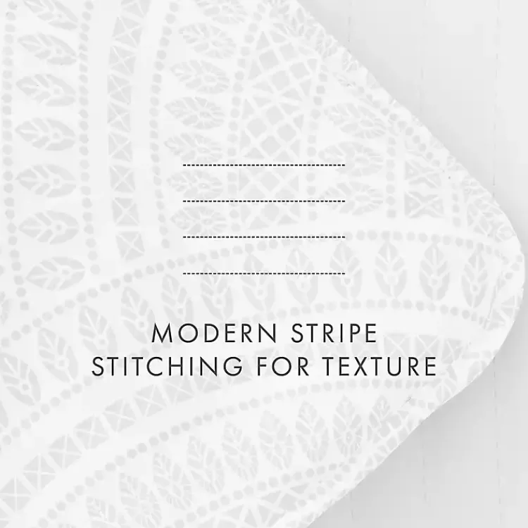 Kirklands Home Quilts|Gray Scalloped Reversible 3-pc. Queen Quilt Set