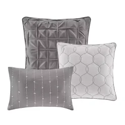 Kirklands Home Comforters|Gray Seersucker 7-pc. King Comforter Set
