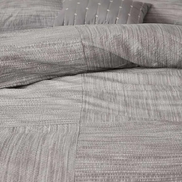 Kirklands Home Comforters|Gray Seersucker 7-pc. King Comforter Set