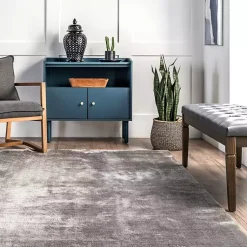 Kirklands Home Area Rugs|Shag Washable Area Rug, 5x8 Gray