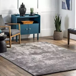 Kirklands Home Area Rugs|Shag Washable Area Rug, 6x9 Gray