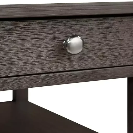 Kirklands Home Accent & End Tables|2-Shelf Charging Accent Table Gray