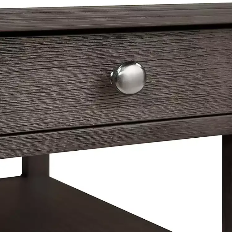 Kirklands Home Accent & End Tables|2-Shelf Charging Accent Table Gray
