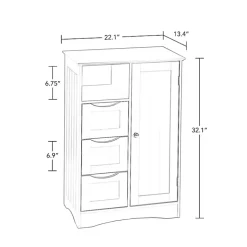Kirklands Home Cabinets & Sideboards|Single Door 3-Drawer Cabinet Gray