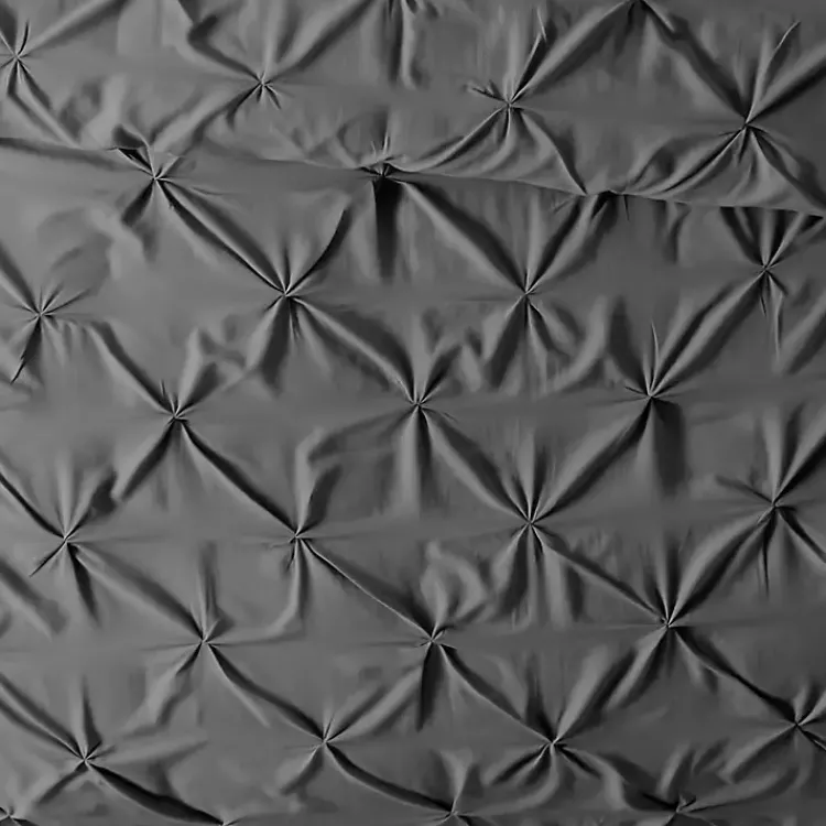 Kirklands Home Duvets|Soft Pinched 3-pc. Twin Duvet Cover Set Gray