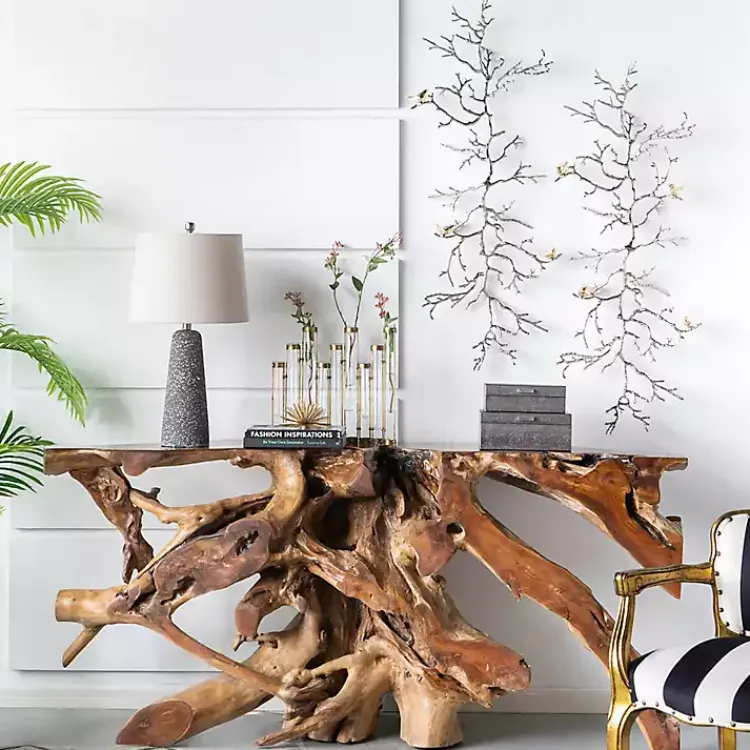 Kirklands Home Table Lamps|Gray Speckled Stone Table Lamp Tan