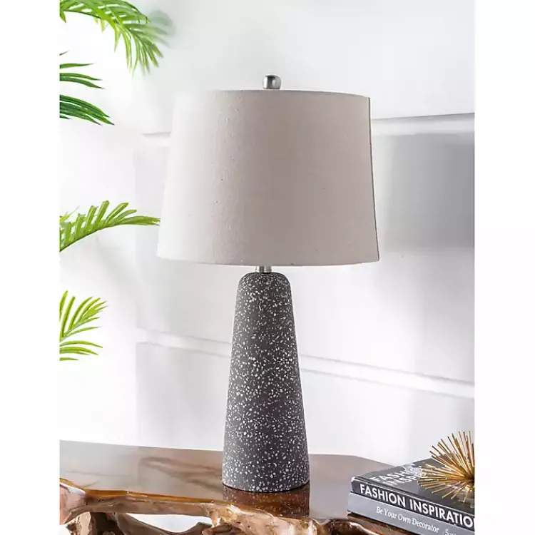 Kirklands Home Table Lamps|Gray Speckled Stone Table Lamp Tan