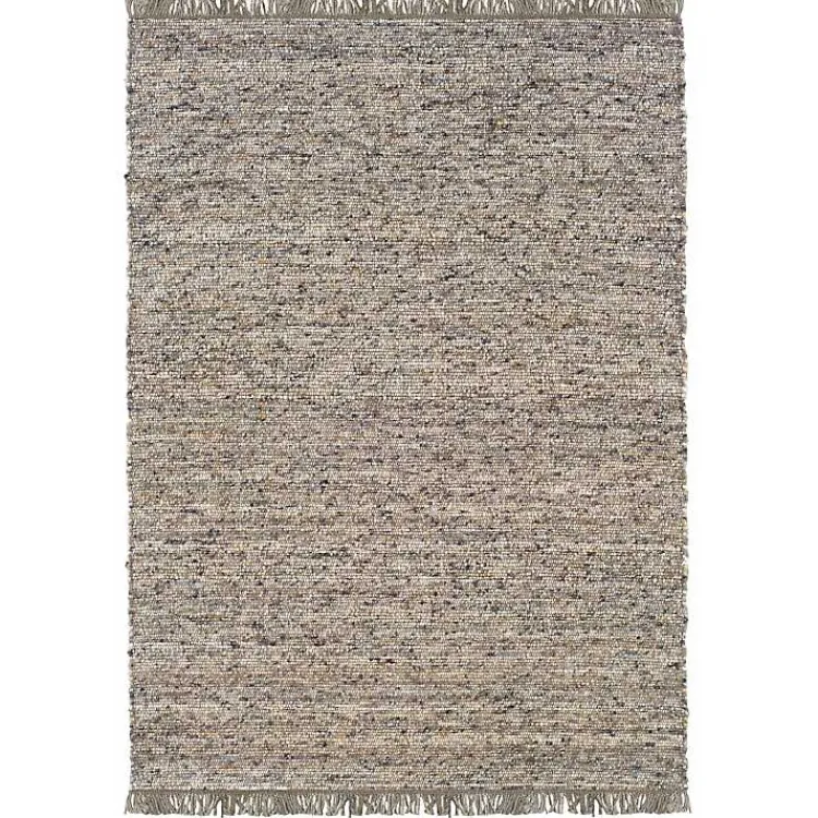Kirklands Home Area Rugs|Speckled Woven Wool and Jute Area Rug, 7x10 Gray