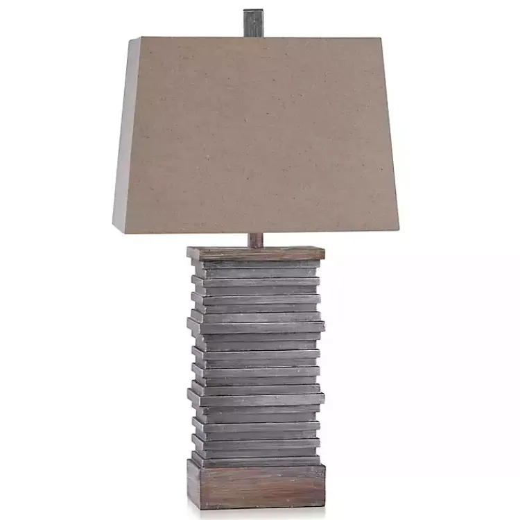 Kirklands Home Table Lamps|Stacked Plates Table Lamp Gray
