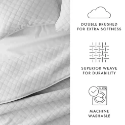 Kirklands Home Quilts|Stitched Diamond 3-pc. King Quilt Set Gray