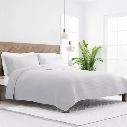 Kirklands Home Quilts|Stitched Stripes 2-pc. Twin Quilt Set Gray