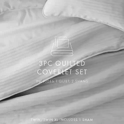 Kirklands Home Quilts|Stitched Stripes 2-pc. Twin Quilt Set Gray