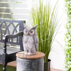Kirklands Home Garden Statues|Stone Owl Statue Gray