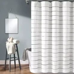 Kirklands Home Shower Curtains|Stripe Ombre Shower Curtain Gray