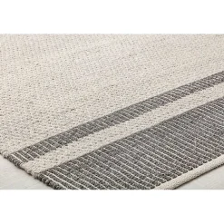 Kirklands Home Area Rugs|Gray Striped Border Area Rug