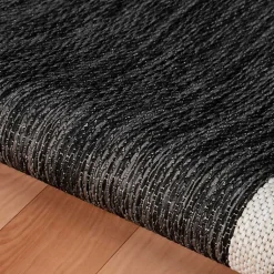 Kirklands Home Outdoor Rugs|Gray Striped Border Outdoor Area Rug, 7x9