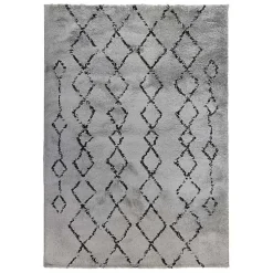 Kirklands Home Area Rugs|Striped Diamond Area Rug, 5x8 Gray