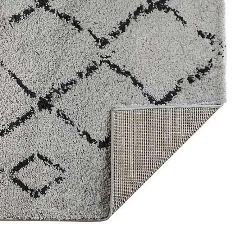 Kirklands Home Area Rugs|Striped Diamond Area Rug, 8x10 Gray