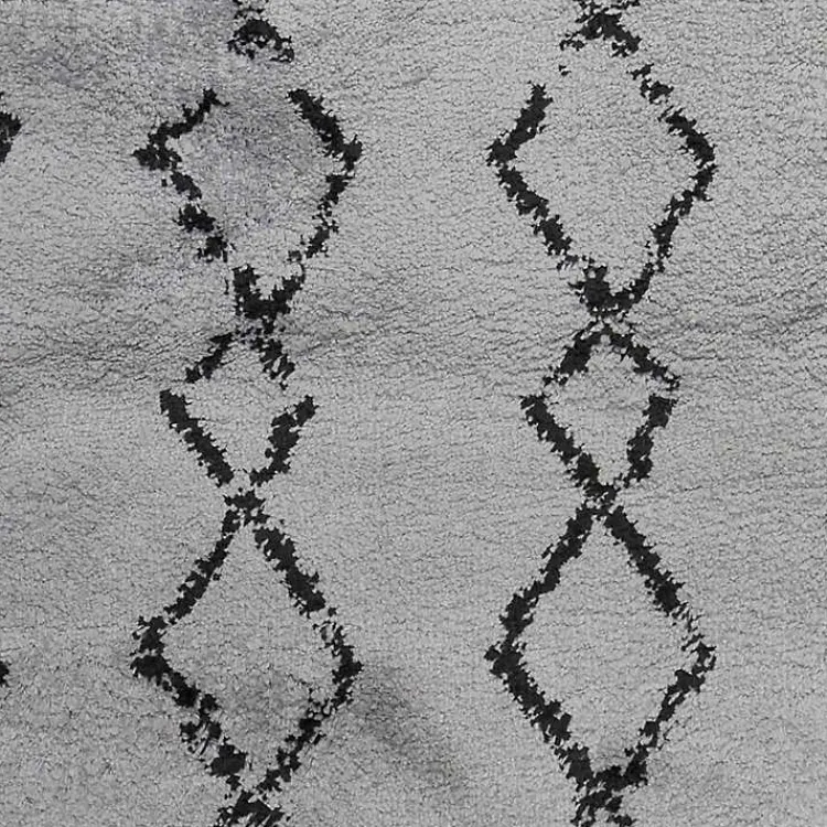 Kirklands Home Area Rugs|Striped Diamond Area Rug, 8x10 Gray