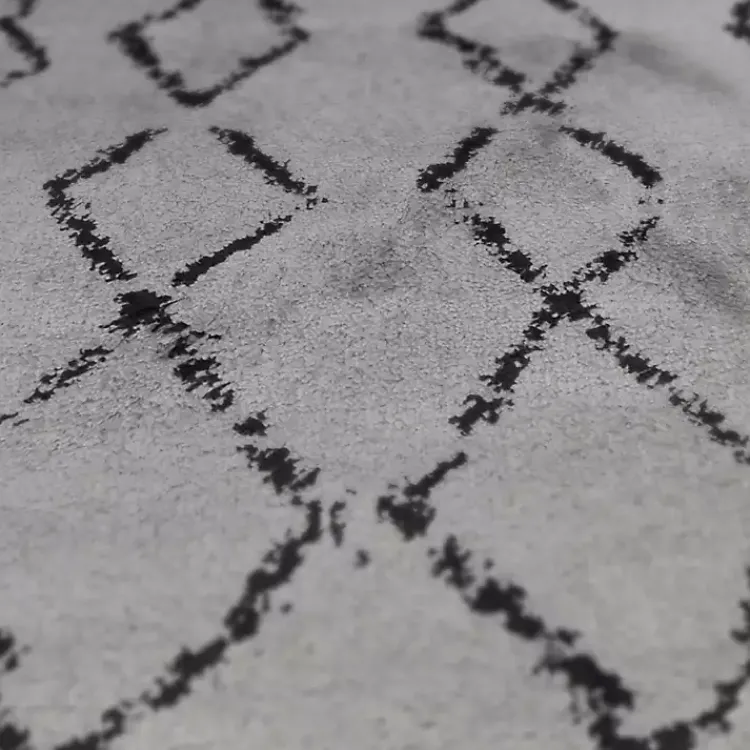 Kirklands Home Area Rugs|Striped Diamond Runner Gray