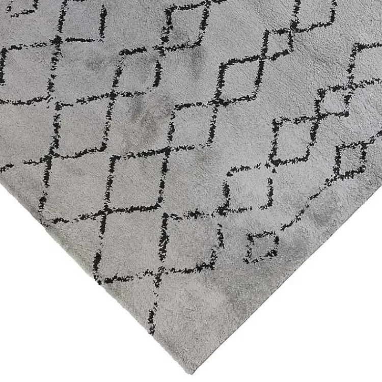 Kirklands Home Area Rugs|Striped Diamond Runner Gray
