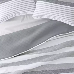 Kirklands Home Quilts|Gray Striped Reversible 2-pc. Twin Quilt Set